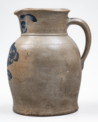 Baltimore, MD Stoneware Pitcher w/ Floral Decoration, circa 1880