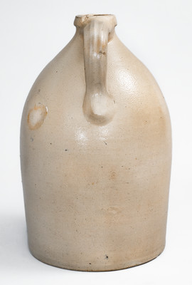 Extremely Rare JULIUS NORTON / BENNINGTON, VT Stoneware Jug w/ Cobalt Swan on Nest