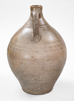 Outstanding att. Jonathan Fenton (Boston) Stoneware Jug w/ Impressed Fish and Incised Seaweed, late 18th century