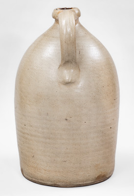 Outstanding W.H. FARRAR & CO. / GEDDES, N.Y. Stoneware Bird Jug, c1850