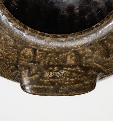 Rare and Monumental 16 Gal. Four-Handled DS (Daniel Seagle, Vale, North Carolina) Stoneware Jar