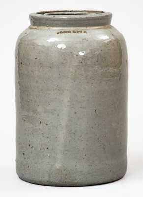 JOHN BELL Celadon-Glazed Stoneware Canning Jar, Waynesboro, Pennsylvania