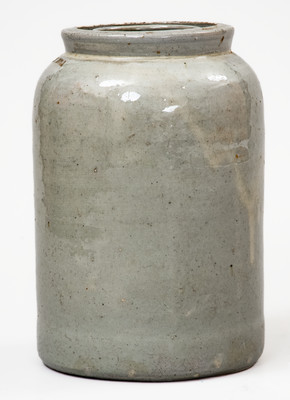JOHN BELL Celadon-Glazed Stoneware Canning Jar, Waynesboro, Pennsylvania