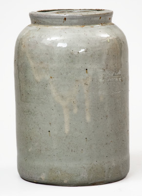 JOHN BELL Celadon-Glazed Stoneware Canning Jar, Waynesboro, Pennsylvania