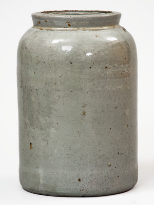 JOHN BELL Celadon-Glazed Stoneware Canning Jar, Waynesboro, Pennsylvania