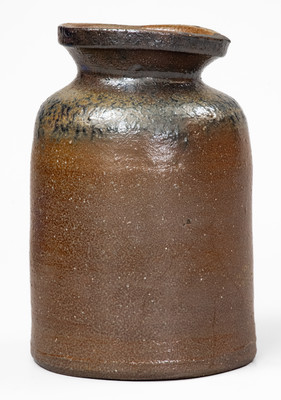 Small JOHN BELL / WAYNESBORO Stoneware Canning Jar with Sponged Cobalt Decoration