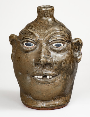 Lanier Meaders Stoneware Pottery Face Jug, 1988