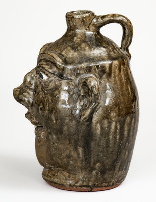 Lanier Meaders Stoneware Pottery Face Jug, 1988