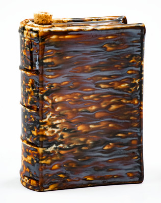 Fine Bennington Book Flask: 