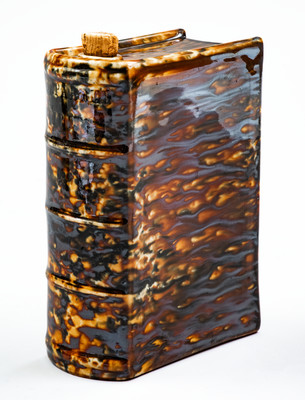 Fine Bennington Book Flask: