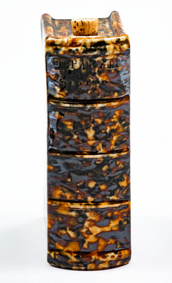 Fine Bennington Book Flask: 