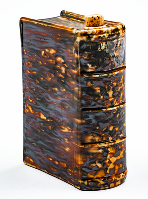 Fine Bennington Book Flask: 