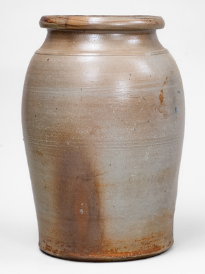 Attrib. James or Leet Hamilton, Greensboro, PA Stoneware Jar w/ Floral Decoration