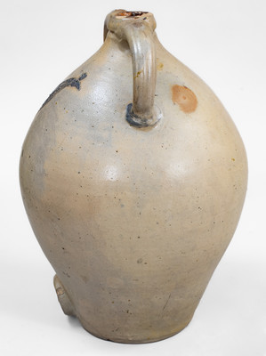 Scarce New York State Stoneware Water Cooler w/ Incised Bird Decoration, probably Albany, c1820