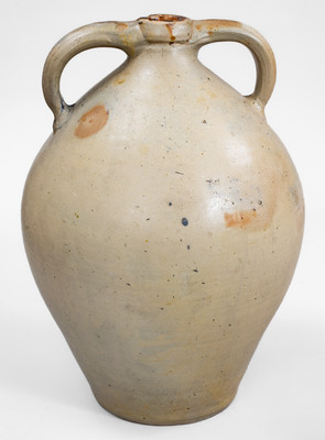 Scarce New York State Stoneware Water Cooler w/ Incised Bird Decoration, probably Albany, c1820