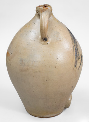 Scarce New York State Stoneware Water Cooler w/ Incised Bird Decoration, probably Albany, c1820