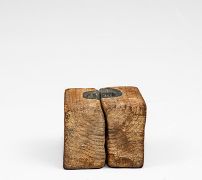 Pipe Mold w/ 16 Stoneware Pipe Heads, probably Moore County, NC