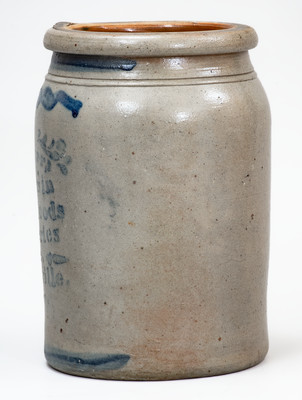 Rare Baresville, Ohio Stoneware Advertising Jar