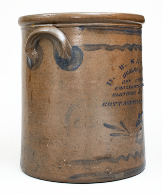 Rare 5 Gal. COTTAGEVILLE, W. VA Stoneware Advertising Jar