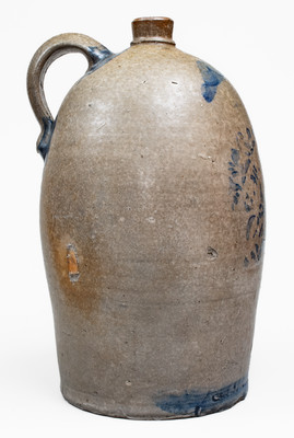 Rare G.W. JOHNSTON / CLARKSBURGH. / W. VA Stoneware Jug