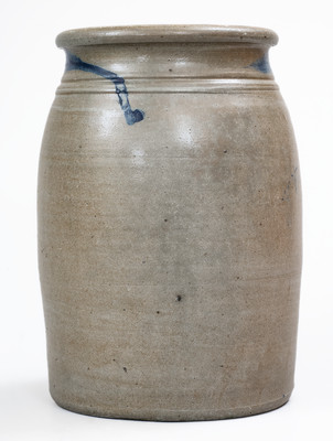 Rare BRIDGEPORT, W. VA Advertising Stoneware Jar