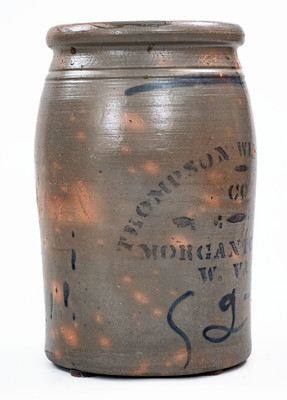 THOMPSON & WILLIAMS / MORGANTOWN, W. VA Stoneware Jar