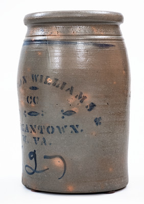 THOMPSON & WILLIAMS / MORGANTOWN, W. VA Stoneware Jar