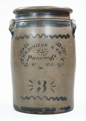 3 Gal. PROCTOR, W. VA Stoneware Advertising Jar