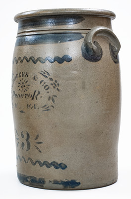 3 Gal. PROCTOR, W. VA Stoneware Advertising Jar