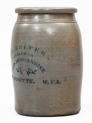 Very Rare GUYANDOTTE, W. VA Stoneware Advertising Jar