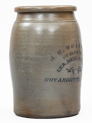 Very Rare GUYANDOTTE, W. VA Stoneware Advertising Jar