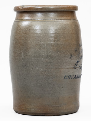 Very Rare GUYANDOTTE, W. VA Stoneware Advertising Jar