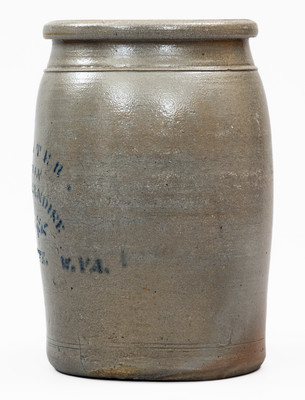 Very Rare GUYANDOTTE, W. VA Stoneware Advertising Jar