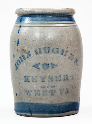 Rare KEYSER, WV Stoneware Advertising Jar