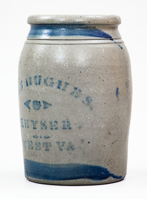 Rare KEYSER, WV Stoneware Advertising Jar