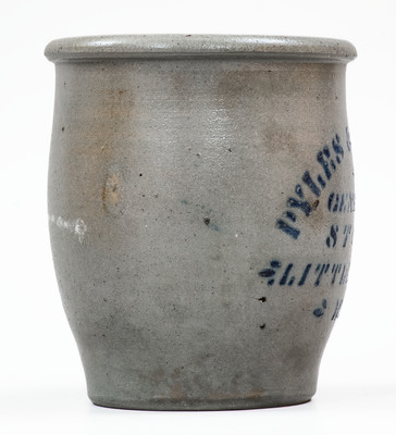 Scarce  LITTLETON, W. VA Stoneware Advertising Jar