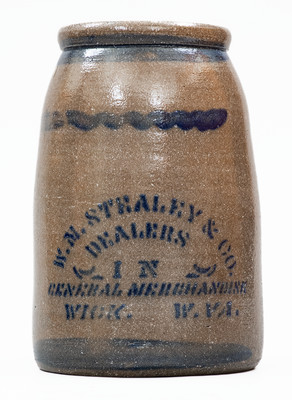 Rare WICK, W. VA Stoneware Stenciled Canning Jar