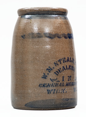 Rare WICK, W. VA Stoneware Stenciled Canning Jar