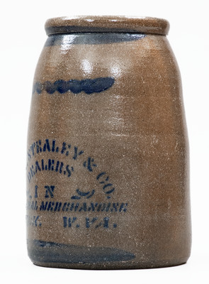 Rare WICK, W. VA Stoneware Stenciled Canning Jar