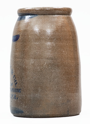 Rare WICK, W. VA Stoneware Stenciled Canning Jar