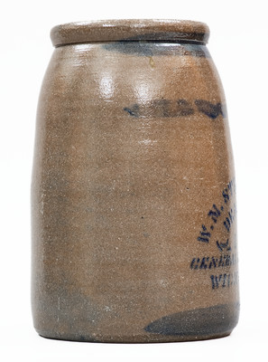 Rare WICK, W. VA Stoneware Stenciled Canning Jar
