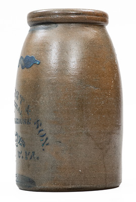 LETART, W. VA Stoneware Stenciled Canning Jar