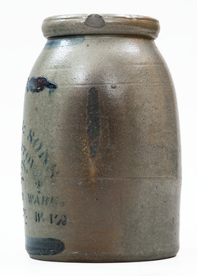 JACKSON COURT HOUSE, W. VA Stoneware Stenciled Canning Jar