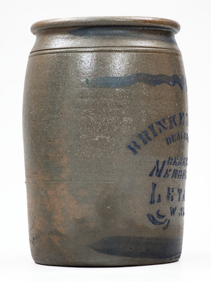 LETART, W. VA Stoneware Stenciled Advertising Jar
