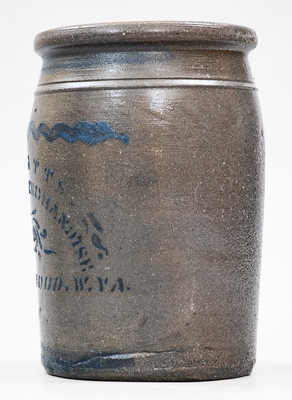 Rare RAVENSWOOD / W. VA. Stoneware Advertising Jar