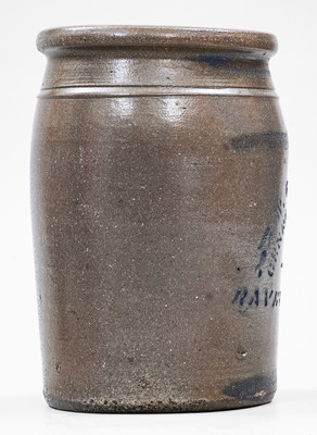 Rare RAVENSWOOD / W. VA. Stoneware Advertising Jar