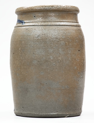 Very Rare WOODLAND, WEST VA Stoneware Stenciled Advertising Jar