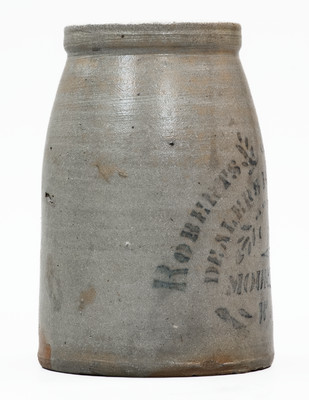 Rare MOUNDSVILLE, W. VA Stoneware Stenciled Canning Jar