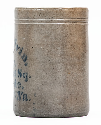 Wheeling, W. VA Stoneware Stenciled Canning Jar