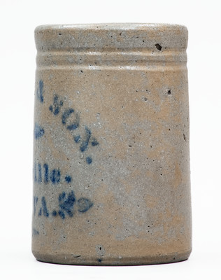 Rare SISTERSVILLE, W. VA Stoneware Stenciled Canning Jar